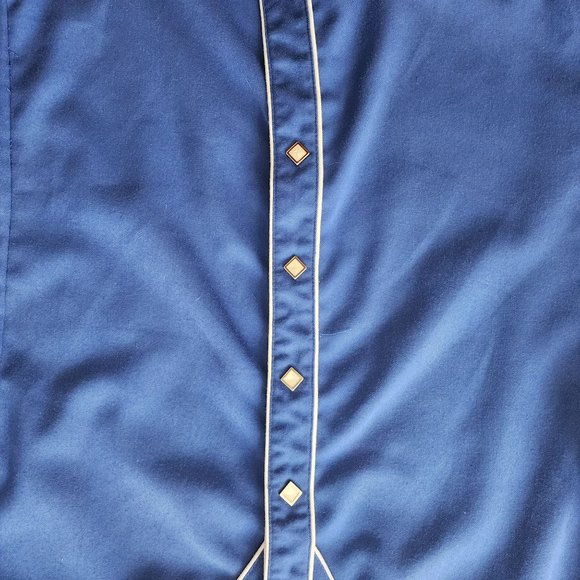 Women's Scully Western Blue Snap button Shirt XXL - Picture 12 of 16